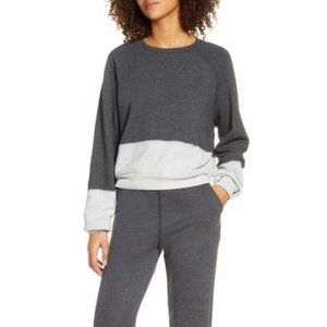 Zella Grey Dip Dye Sweatshirt - Comfy, Crewneck